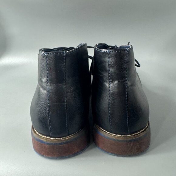Adolfo Black Leather Ankle Boots, Men\'s Size 10.5